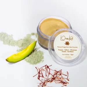 Masque visage ayurvédique naturel "Papaye - Centella - Minéraux" - Anti-rides Vintaminé, fortifiant et lissant 50 gr - Vegan