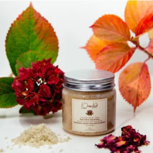 Gommage ayurvédique naturel "Rose intense sels & sucre" peaux sèches et sensible 200 gr - Vegan