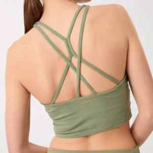 Brassière Cross Top Bras  - Mossy