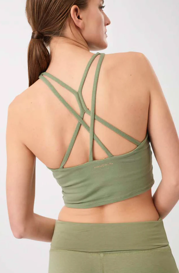 Brassière Cross Top Bras - Mossy
