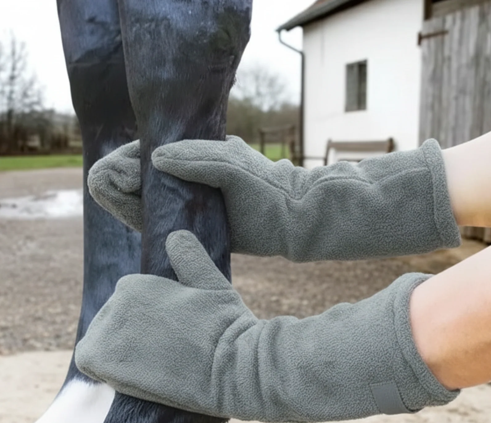 Gants de séchage ultra-doux pour cheval en microfibre ultra-absorbant
