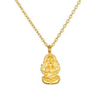 Collier "Ganesha" plaqué or 18k