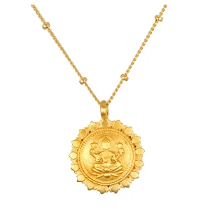 Collier "Prosperous Blessing Lakshmi" plaqué or 18k