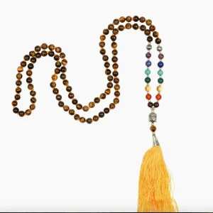 Collier - Mâlâ 7 Chakras & Oeil de Tigre