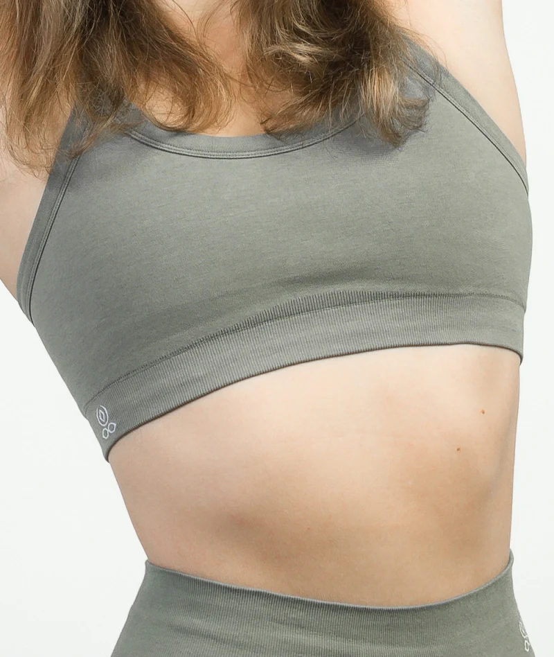 Brassière en coton LONI Vétiver – Image 3