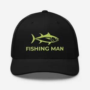 Casquette Fishing Man Logo Vert Fluo – Style Marin Moderne | Plusieurs Coloris